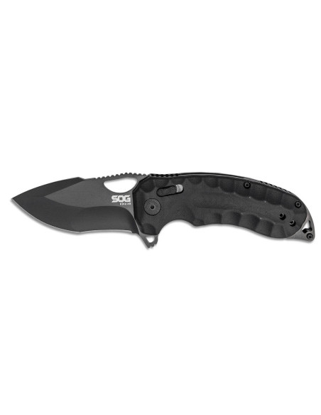 SOG Kiku XR Black SGKIKUXRBK fällkniv G10-handtag/svart kolfiber 10,9 cm