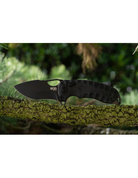 Klappmesser SOG Kiku XR Black SGKIKUXRBK Griff G10/Carbon schwarz 10,9cm