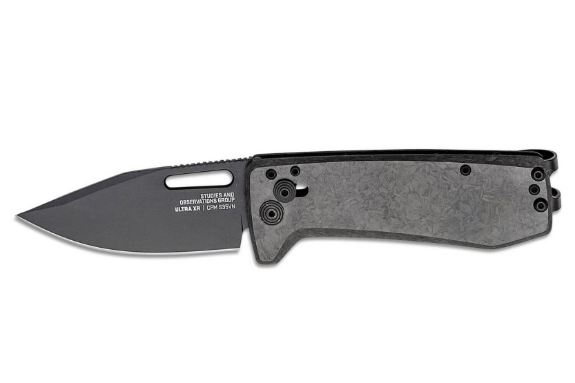SOG Ultra XR SGULTRAXRXHPBK folding knife black carbon fiber handle 9.1cm