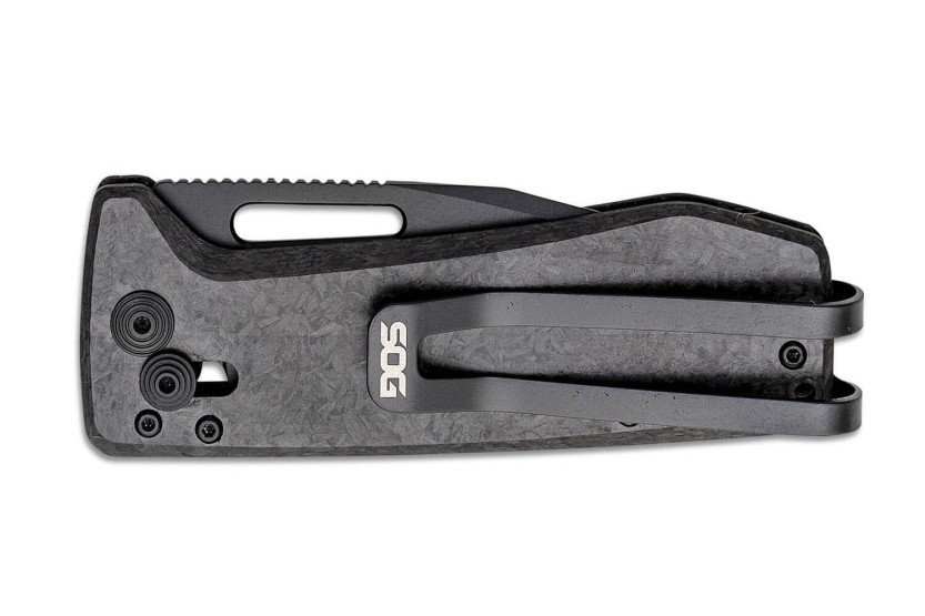 SOG Ultra XR SGULTRAXRXHPBK folding knife black carbon fiber handle 9.1cm
