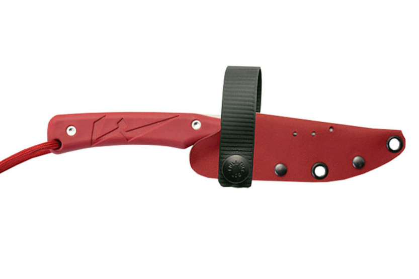 Wildsteer Troll Knife TRO0104 8.5cm blade red tactiprene handle + Kydex sheath