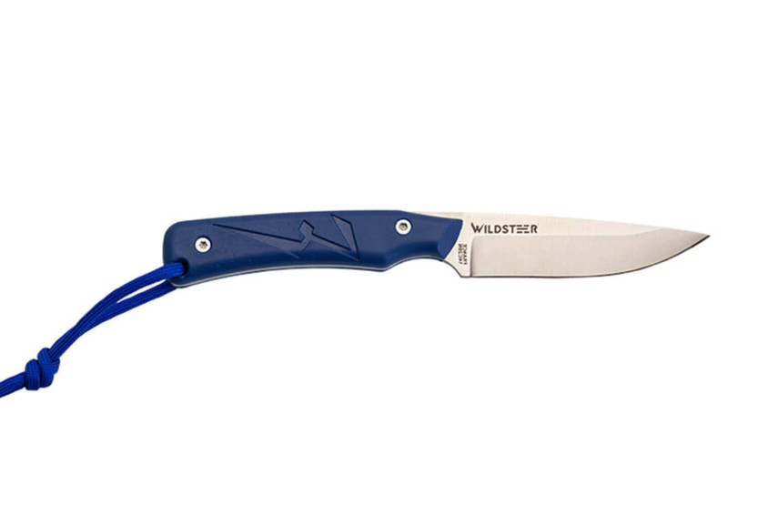 Wildsteer Troll Knife TRO0108 lama da 8,5 cm manico in tactiprene blu + fodero in Kydex