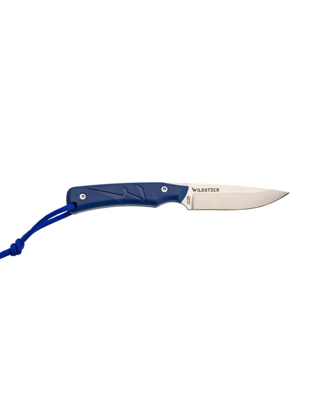 Wildsteer Troll Knife TRO0108 lama da 8,5 cm manico in tactiprene blu + fodero in Kydex