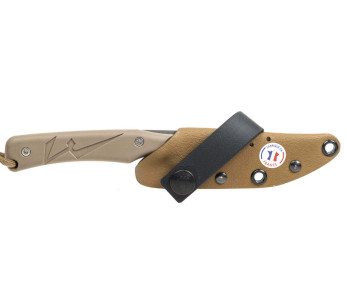 Cuchillo Wildsteer Troll TRO0115 8,5cm hoja coyote mango tactiprene + funda Kydex 2