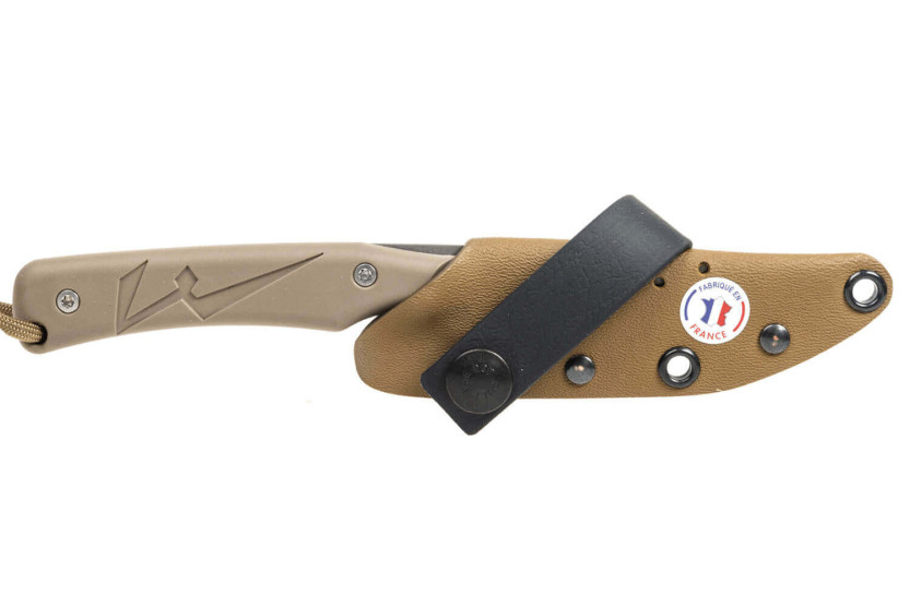 Faca Wildsteer Troll TRO0115 8,5cm lâmina coyote cabo tactiprene + bainha Kydex