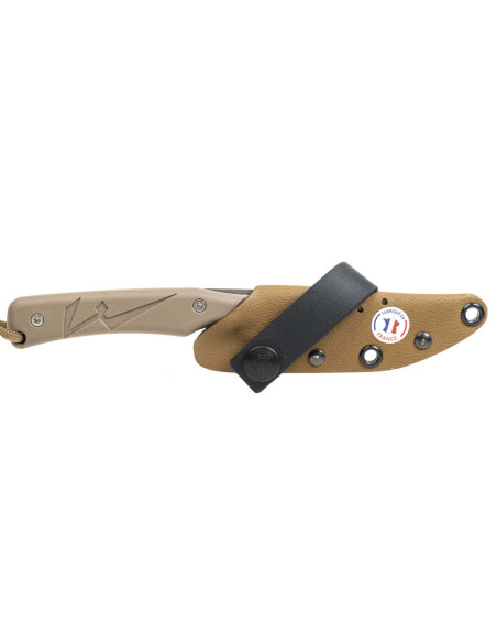 Faca Wildsteer Troll TRO0115 8,5cm lâmina coyote cabo tactiprene + bainha Kydex