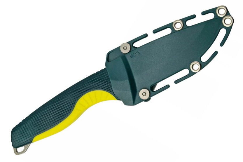 Messer SOG Aegis FX SGAEGISFXFOMO Klinge 9,3cm Griff aus grünem FRN mit Holster