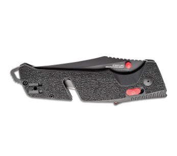 SOG Trident AT SGTRIDSBKR coltello pieghevole semi seghettato 13,5 cm manico in nylon/fibra di vetro nero/rosso 2