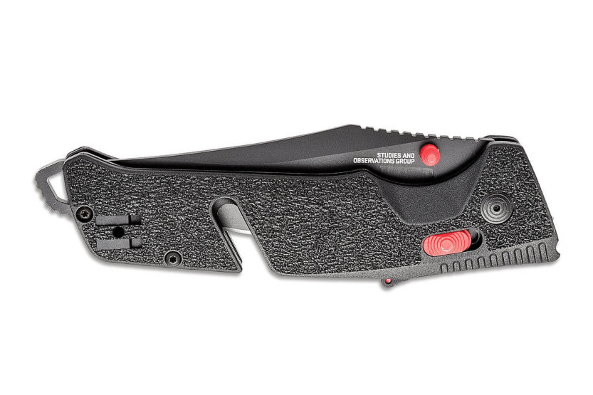 SOG Trident AT SGTRIDSBKR halvtandet foldekniv 13,5 cm nylon/glasfiberhåndtag sort/rød