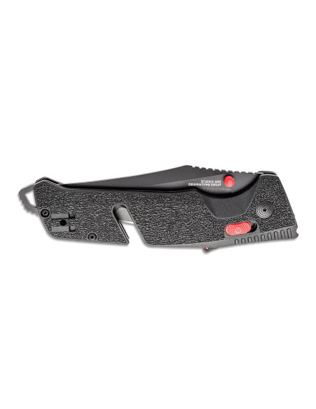 SOG Trident AT SGTRIDSBKR halvtandet foldekniv 13,5 cm nylon/glasfiberhåndtag sort/rød