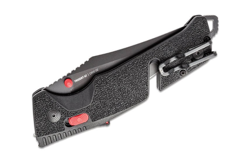 SOG Trident AT SGTRIDSBKR halvtandet foldekniv 13,5 cm nylon/glasfiberhåndtag sort/rød