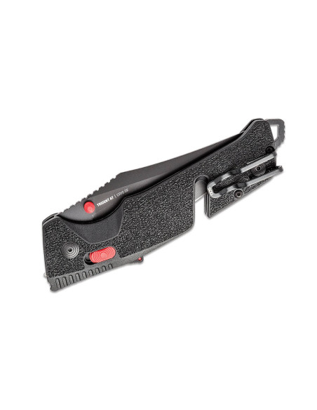 SOG Trident AT SGTRIDSBKR halvtandet foldekniv 13,5 cm nylon/glasfiberhåndtag sort/rød