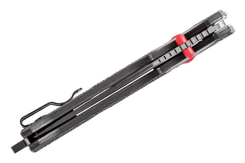 SOG Trident AT SGTRIDSBKR halvtandet foldekniv 13,5 cm nylon/glasfiberhåndtag sort/rød