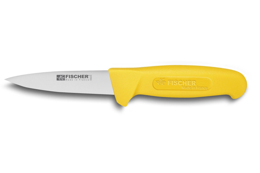 Fischer professionell avblodningskniv 11cm gult övergjutet handtag