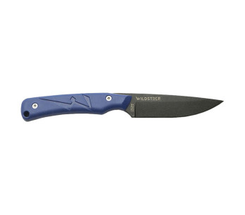 Wildsteer Troll Knife TRO3108 lama nera 8,5 cm manico in tactiprene blu + fodero in Kydex