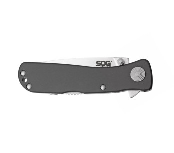 SOG Twitch II SGTWI8 fällkniv 9cm grå aluminiumhandtag med fickklämma 2