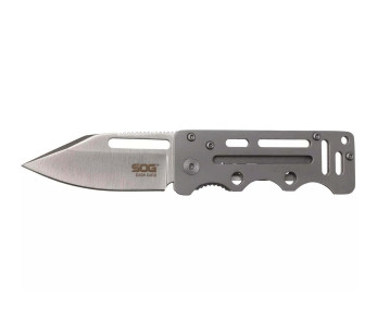 Navaja plegable SOG Cash Card Knive SGEZ_1 con mango de acero calado de 12cm