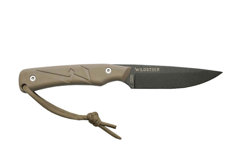 Wildsteer Troll Knife TRO3115 sort blad 8,5 cm taktiprene coyote håndtag + Kydex skede