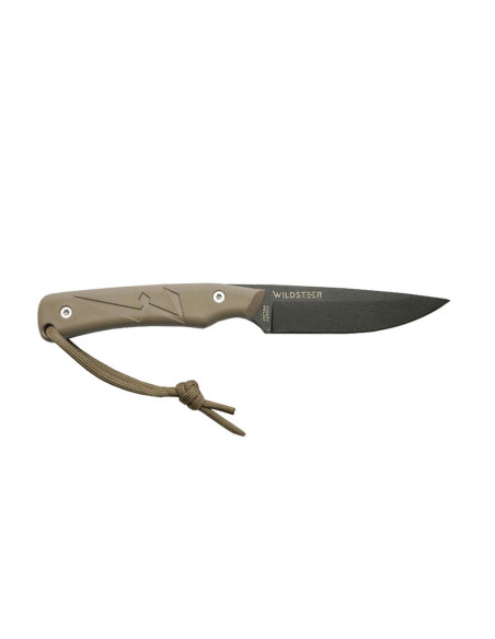 Wildsteer Troll Knife TRO3115 sort blad 8,5 cm taktiprene coyote håndtag + Kydex skede