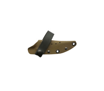 Cuchillo Wildsteer Troll TRO3115 hoja negra 8,5cm mango tactiprene coyote + funda Kydex 2