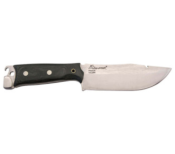 Wildsteer Kodiak KOD01 overlevelseskniv 13 cm blad svart micarta håndtak + nylonslire
