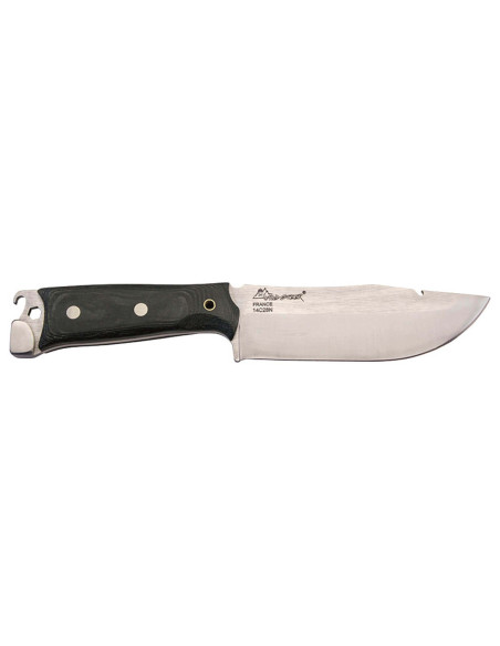 Wildsteer Kodiak KOD01 coltello di sopravvivenza lama 13cm manico in micarta nero + fodero in nylon