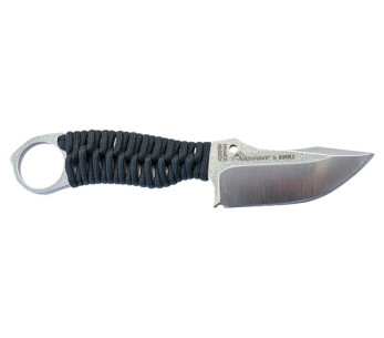 Wildsteer Karlican KAR0113 kniv 7,6cm blad svart paracordhandtag + Kydex slida