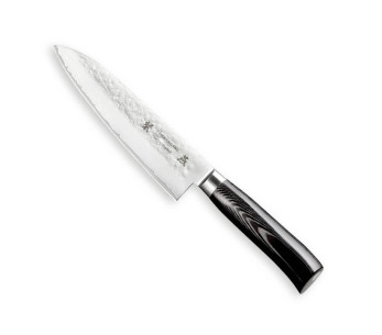 Japanisches Kochmesser Tamahagane Tsubame gehämmerte Klinge 18cm Stahl VG5