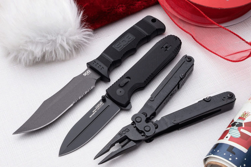 Faca dobrável SOG Pentagon XR SGPENT 12cm cabo G10 preto