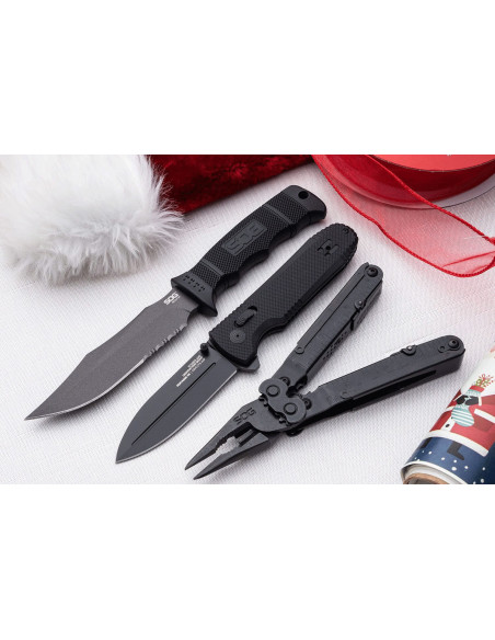 SOG Pentagon XR SGPENT foldekniv 12 cm sort G10-håndtag