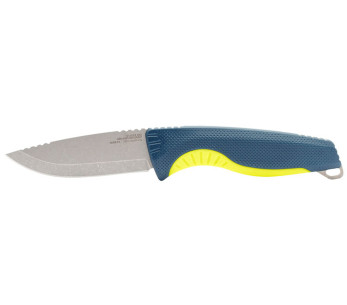 Faca SOG Aegis FX SGAEGISFXINJA Cabo de nylon/fibra de vidro de 9,3 cm azul/amarelo