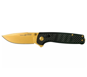 SOG Terminus XR LTE GOLD SGTM1033 foldekniv guldblad G10/karbonhåndtag 10,8 cm sort