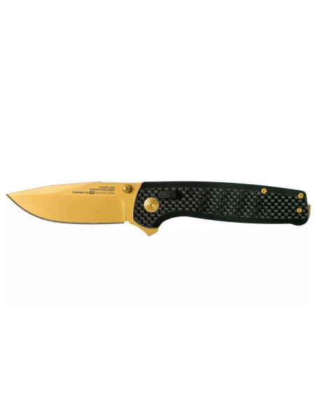 SOG Terminus XR LTE GOLD SGTM1033 fällkniv guldblad G10/karbonhandtag 10,8cm svart