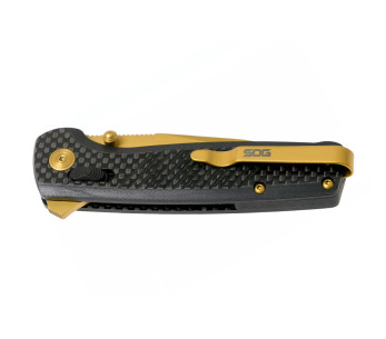 SOG Terminus XR LTE GOLD SGTM1033 fällkniv guldblad G10/karbonhandtag 10,8cm svart 2