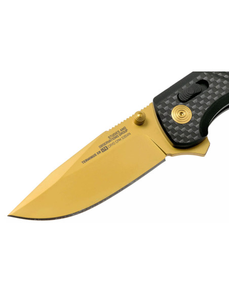 SOG Terminus XR LTE GOLD SGTM1033 vouwmes goudkleurig lemmet G10/carbon handvat 10.8cm zwart