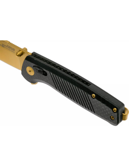 SOG Terminus XR LTE GOLD SGTM1033 folding knife gold blade G10/carbon handle 10.8cm black