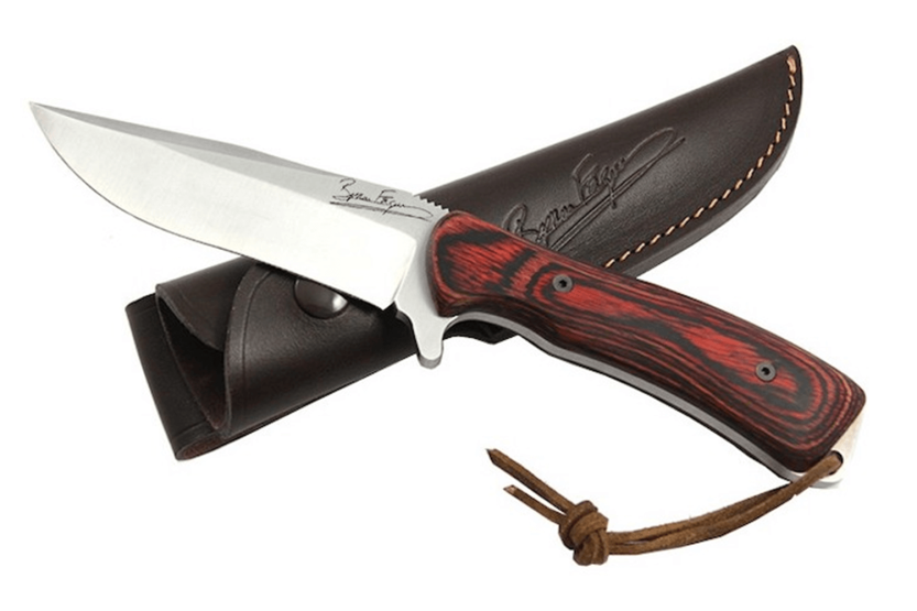 Wildsteer Byron Ferguson WBF0102 hunting knife 11cm blade cocobolo handle + leather sheath