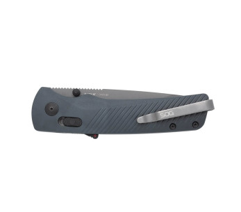 SOG Flash At Grey SGFLASHSGR halvsaget foldekniv med grått nylon/glassfiberhåndtak 11,6 cm 2