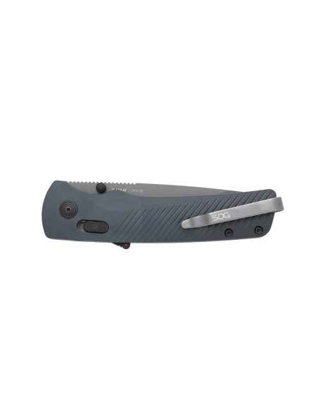 SOG Flash At Grey SGFLASHSGR navaja plegable semi-dentada mango gris nylon/fibra de vidrio 11.6cm