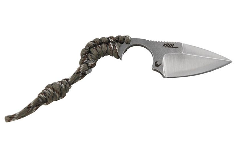 Wildsteer Krill KR0111 EDC mes 5cm lemmet Camouflage paracord handgreep + Kydex schede