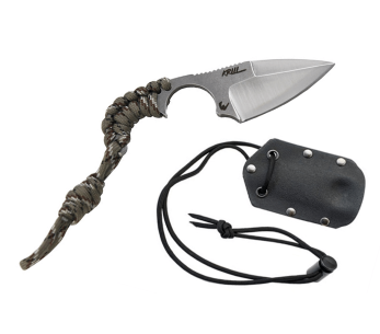 Canivete EDC Wildsteer Krill KR0111 Lâmina de 5 cm Cabo de camuflagem em paracord + bainha em Kydex 2
