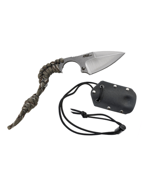 Wildsteer Krill KR0111 EDC knife 5cm blade Camouflage paracord handle + Kydex sheath
