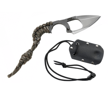 Navalha Wildsteer Krill KR00111 EDC Lâmina de 5 cm Cabo de camuflagem em paracord + bainha em Kydex 2