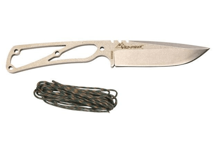 Wildsteer Skelet Mes Woodland Camo SK0116 10,7cm lemmet met paracord handvat + optionele schede