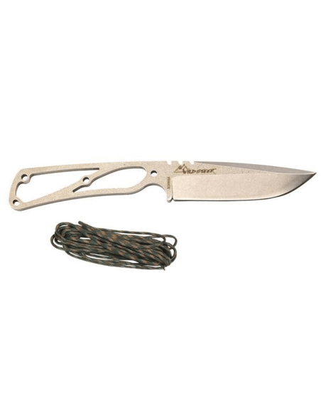 Wildsteer Skelet Mes Woodland Camo SK0116 10,7cm lemmet met paracord handvat + optionele schede
