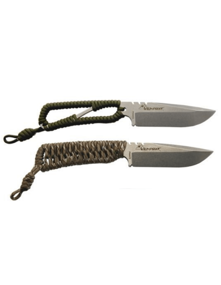 Wildsteer Skeletal Knife Woodland Camo SK0116 10.7cm terä paracord-kahvalla + valinnainen tuppi