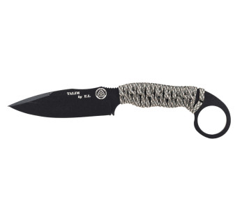 Wildsteer Talim TAL3114 kniv 9,7 cm svart blad urban camo paracord håndtak + Kydex slire 2