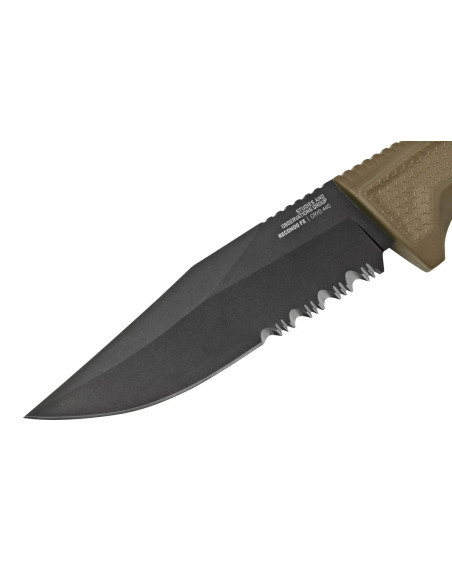 SOG Recondo FX SGRECONDOFXSFDE kniv 11,7cm halvslipat blad ökengummihandtag + slida