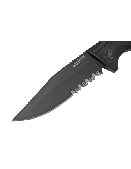 SOG Recondo FX SGRECONDOFXSBK kniv 11,7 cm takket blad svart gummihåndtak + slire