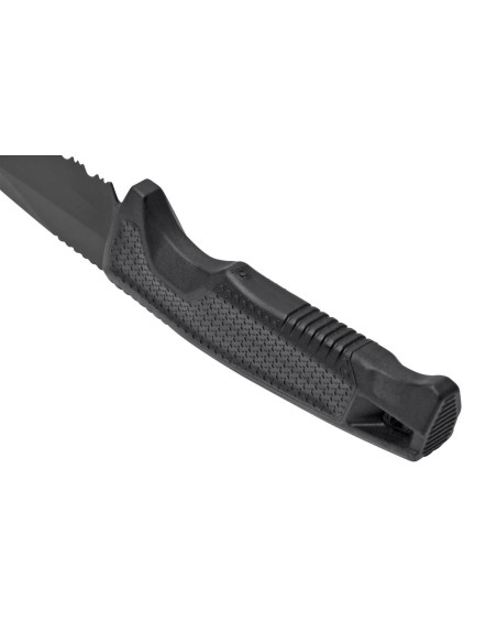 SOG Recondo FX SGRECONDOFXSBK veitsi 11.7cm hammastettu terä musta kumikahva + tuppi